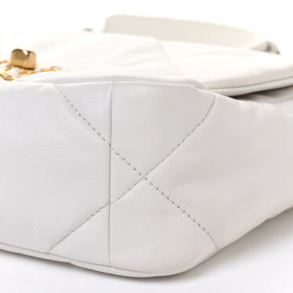 Chanel Lambskin Quilted Medium Chanel 19 Flap White 9 of 10