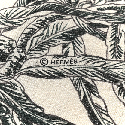 Hermes Cashmere Silk All 'Orto Botanico Di Palermo Shawl 140 Vert Loden Naturel Encre 3 of 4