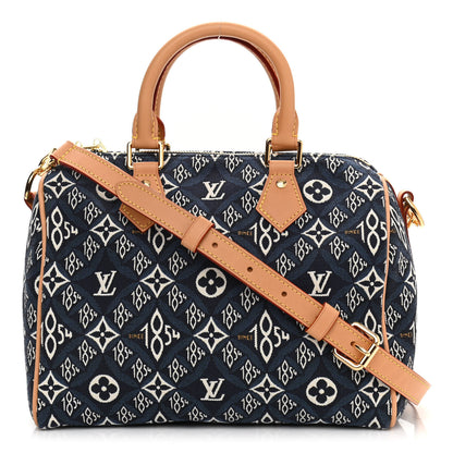Louis Vuitton Jacquard Since 1854 Speedy Bandouliere 25 Blue 1 of 11