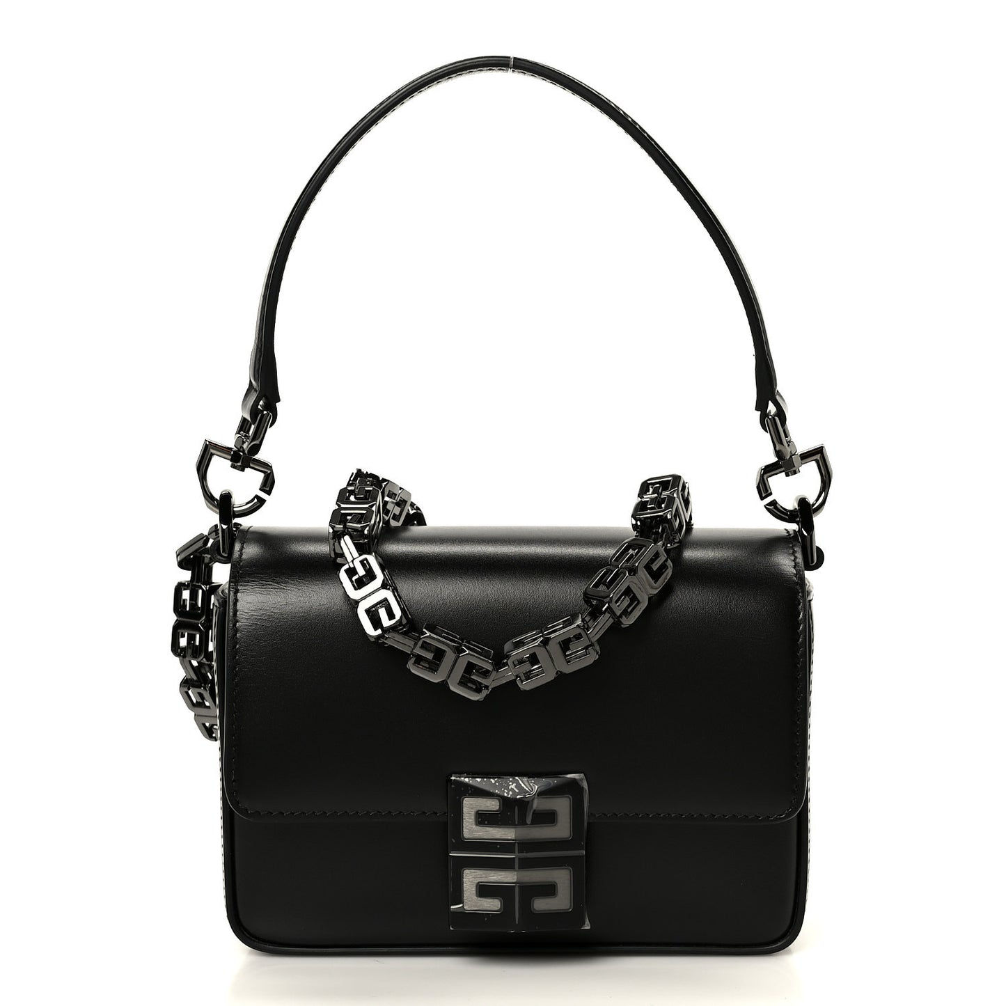 Box Calfskin Small 4G Cube Chain Shoulder Bag So Black