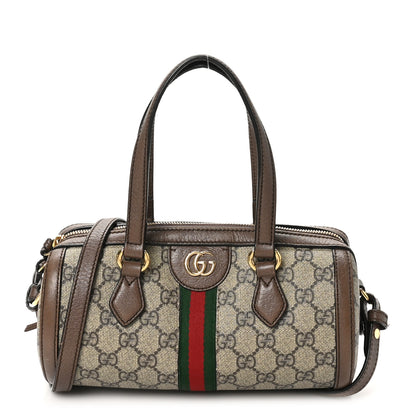 Gucci GG Supreme Monogram Web Small Ophidia Boston Bag Beige New Acero 1 of 11