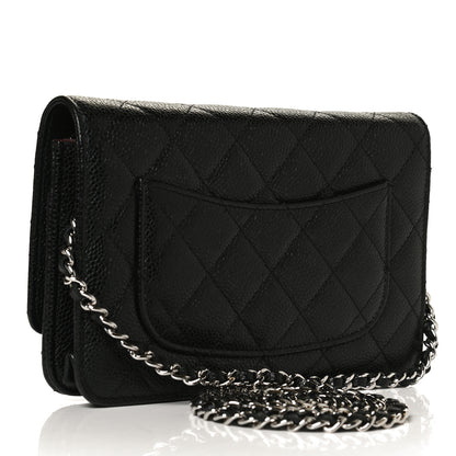 Chanel Caviar Quilted Wallet On Chain WOC Black 3 of 15