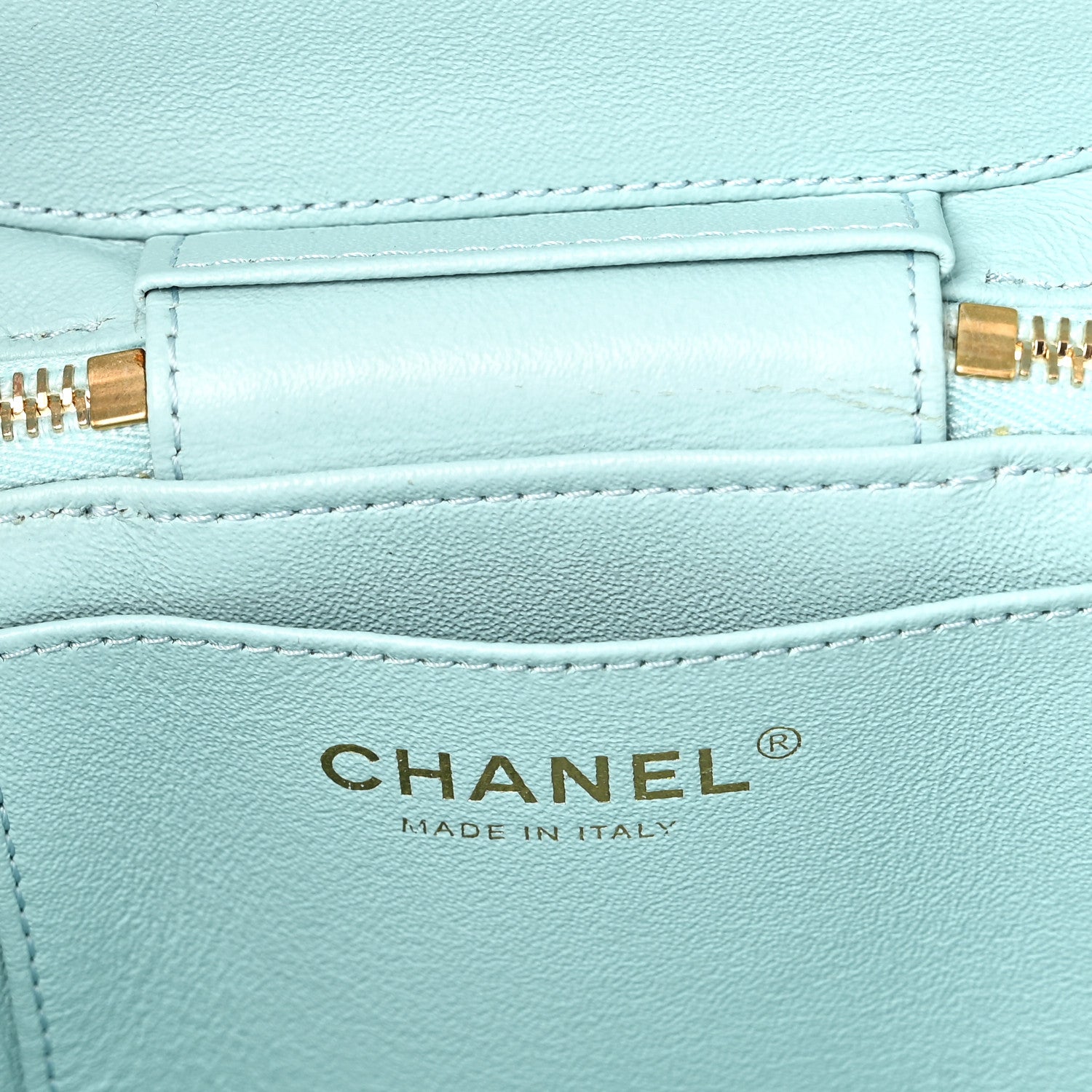 Chanel Lambskin Quilted Trendy Vanity Case Light Blue 6 of 10