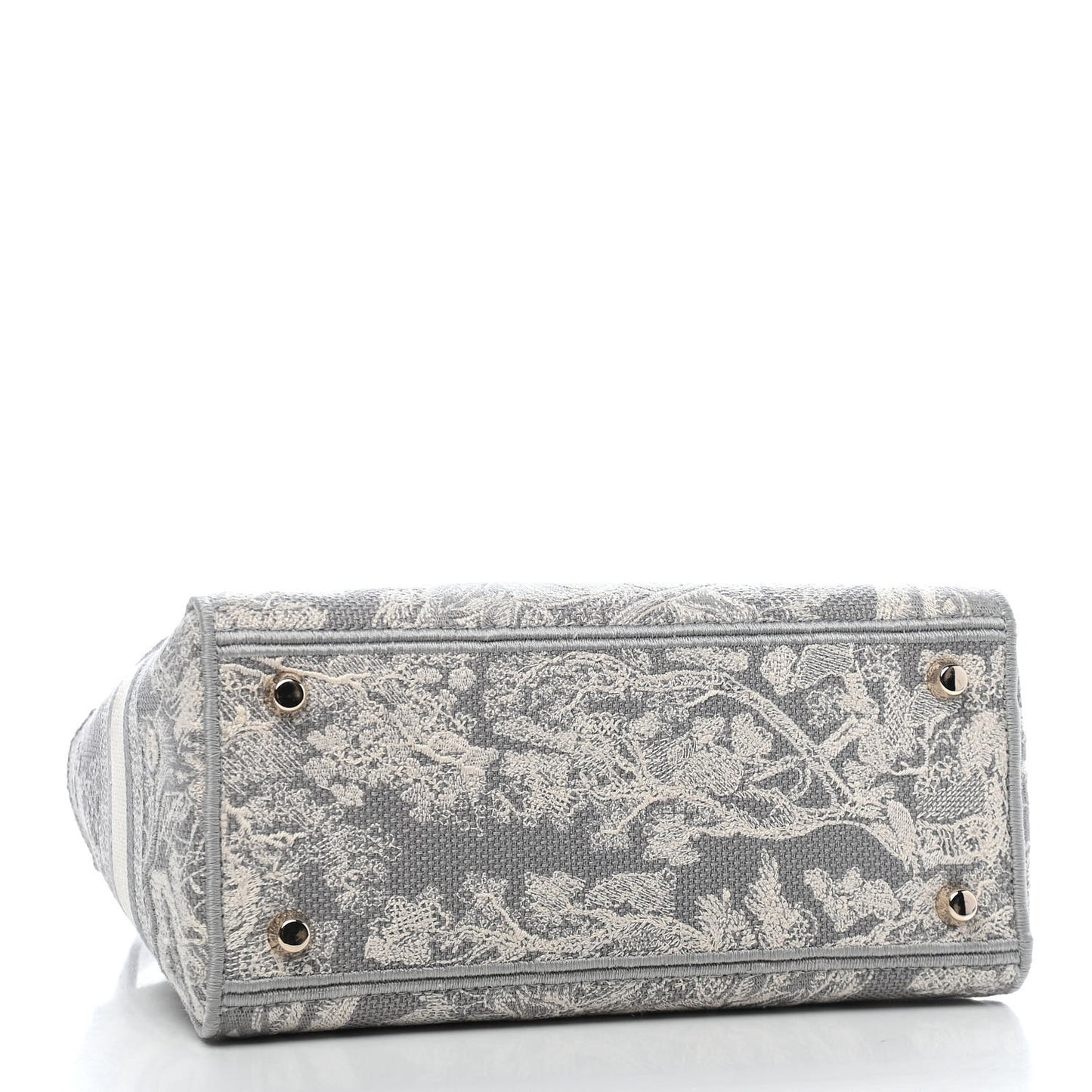 Canvas Toile De Jouy Reverse Embroidered Medium Lady D-Lite Gray