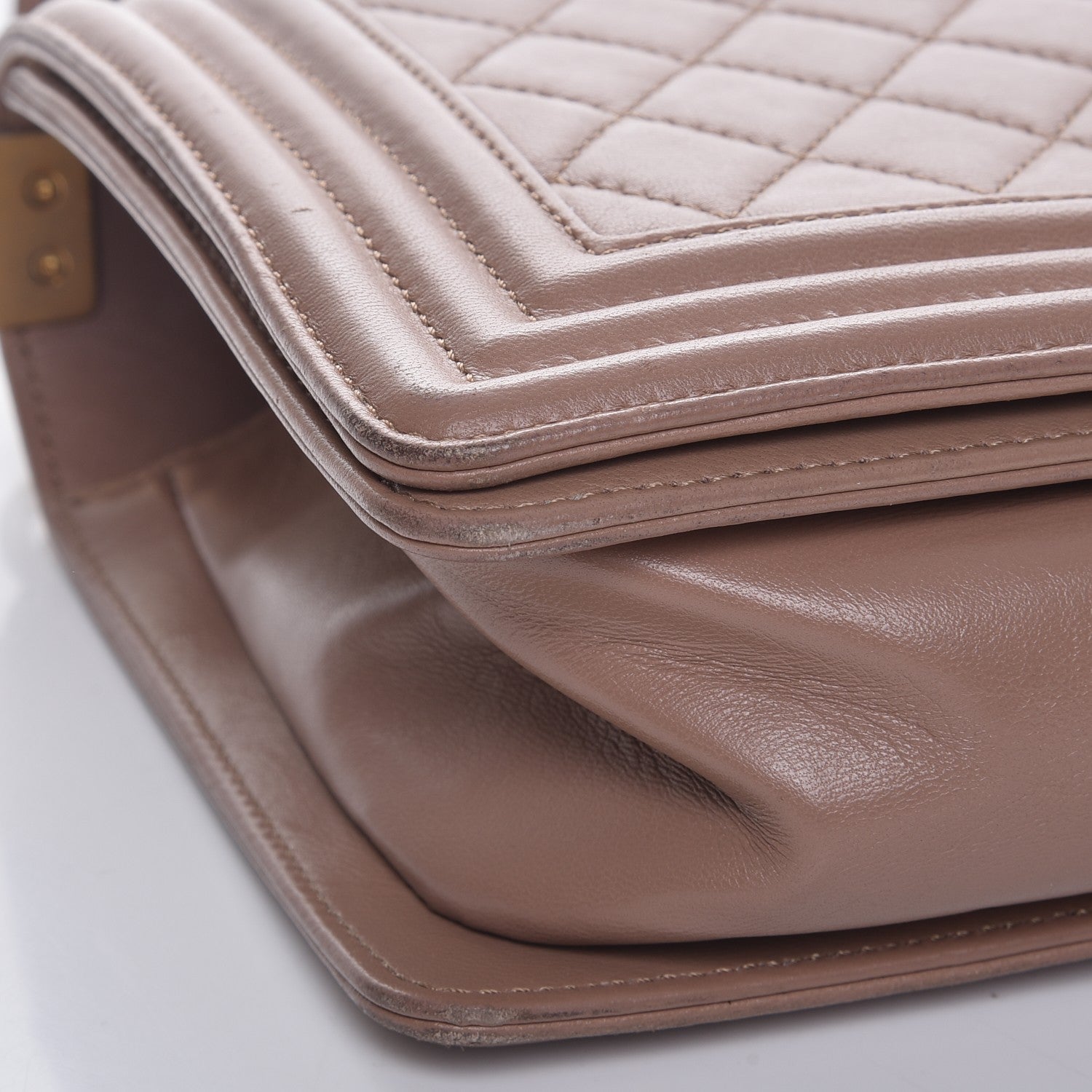 Chanel Calfskin Quilted Medium Boy Flap Camel 7 of 14
