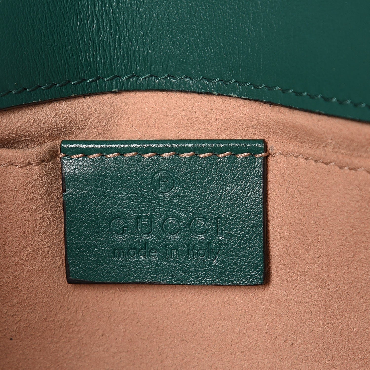 Gucci Calfskin Matelasse Mini GG Marmont Shoulder Bag Emerald Green 5 of 8