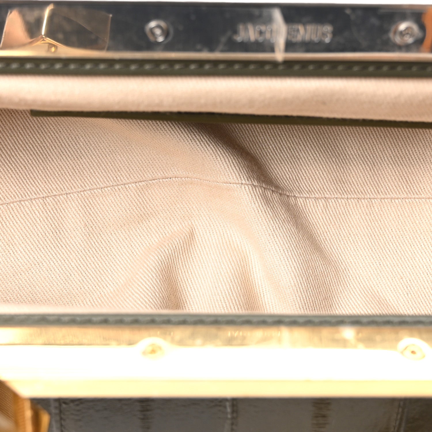 Jacquemus Eelskin La Pochette Salon Clutch Dark Khaki 5 of 10