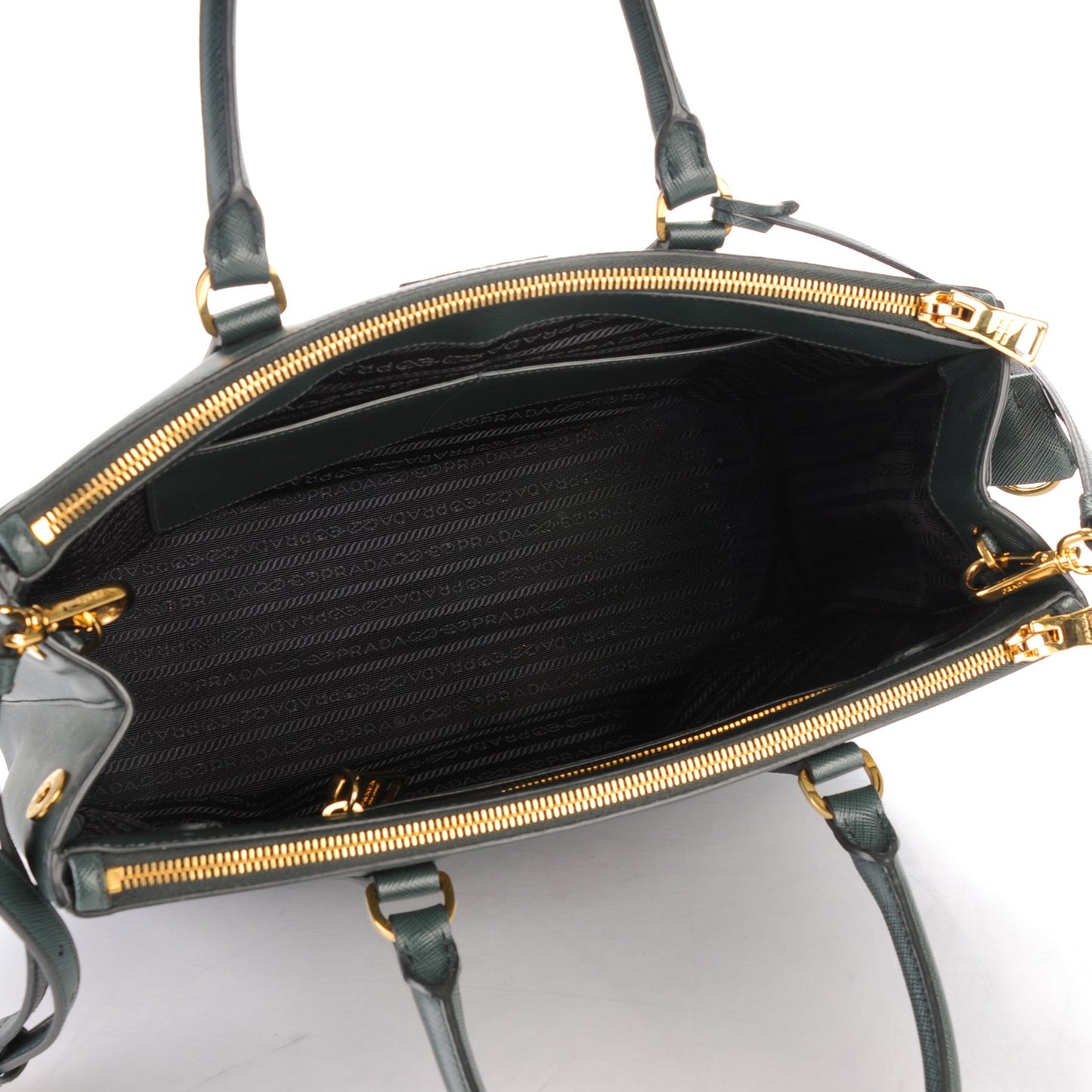 Saffiano Medium Galleria Double Zip Tote Smeraldo