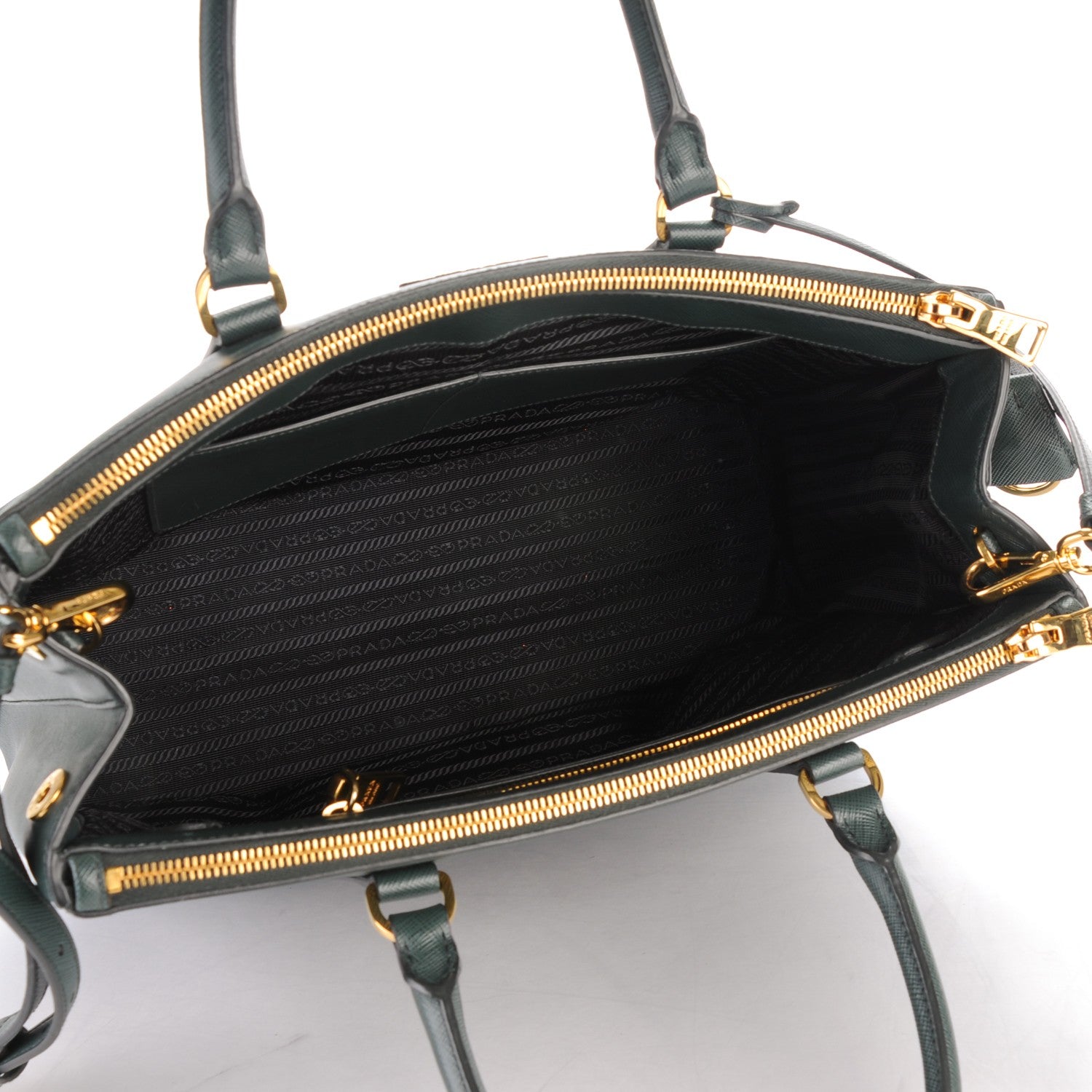 Prada Saffiano Medium Galleria Double Zip Tote Smeraldo 5 of 9