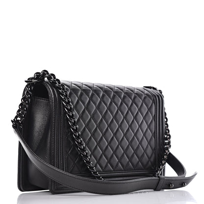 Chanel Caviar Quilted New Medium Boy Flap So Black 3 of 11
