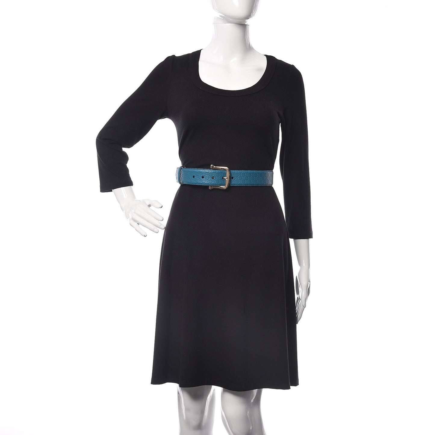 Soft Microguccissima Margaux Calfskin Belt 80 32 Deep Cobalt