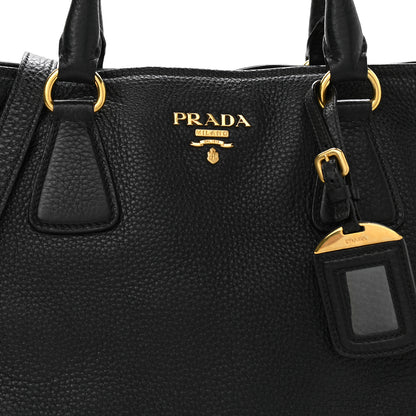 Prada Vitello Daino Tote Black 10 of 14