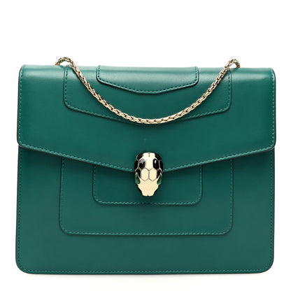 Bulgari Calfskin Serpenti Forever Crossbody Bag Emerald Green 1 of 10