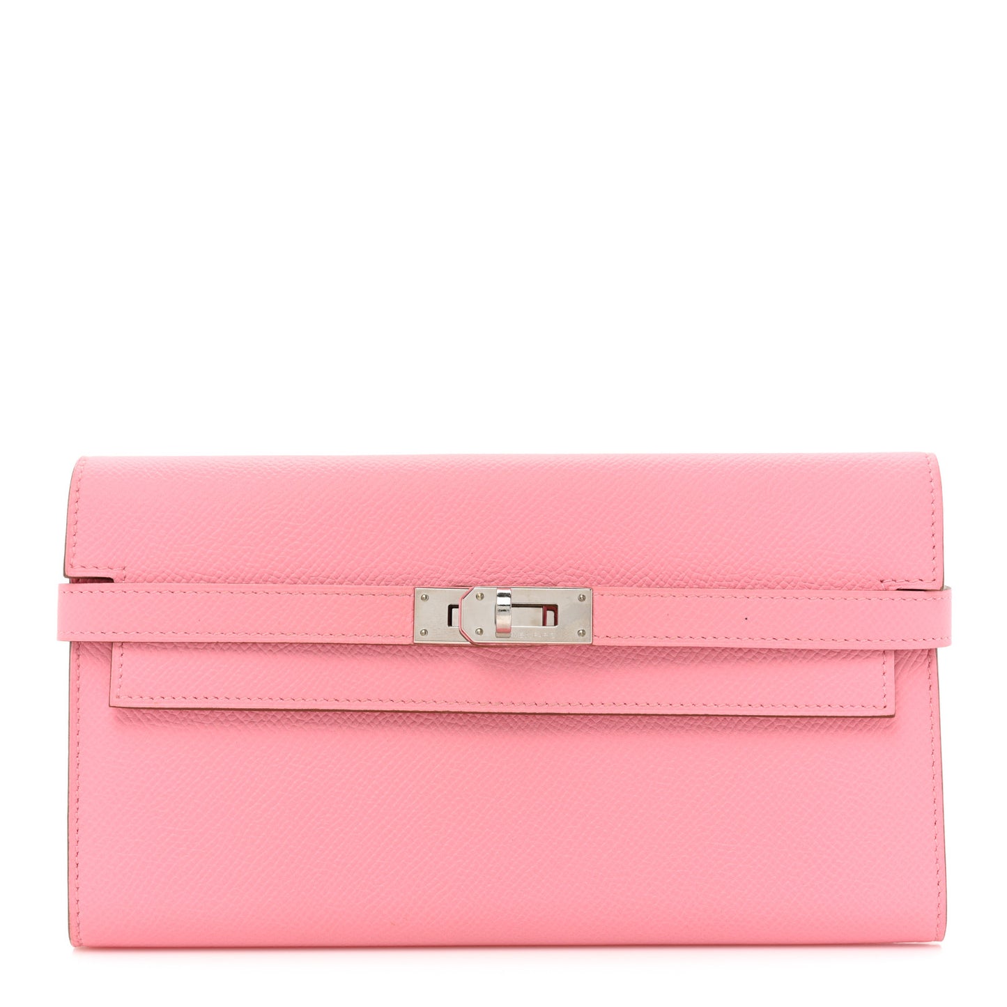Epsom Kelly Longue Wallet Rose Confetti