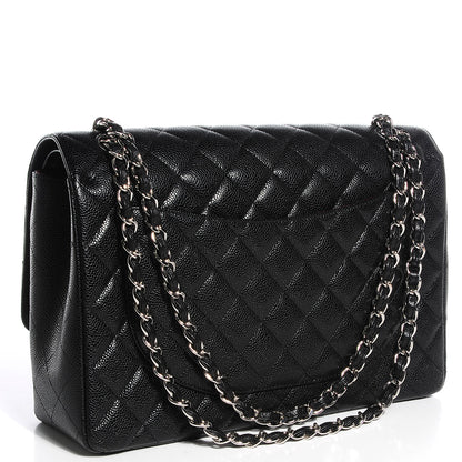 Chanel Caviar Quilted Maxi Double Flap Black 3 of 9