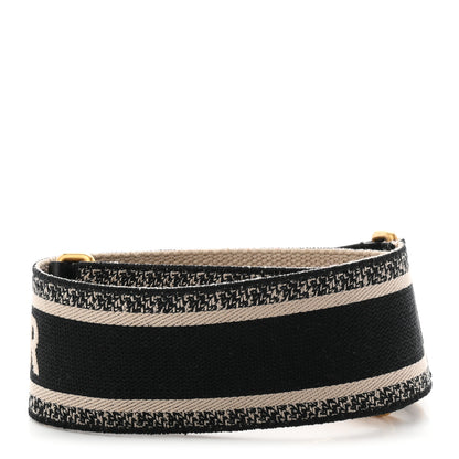 Christian Dior Canvas Embroidered Adjustable Shoulder Strap Blue 2 of 4