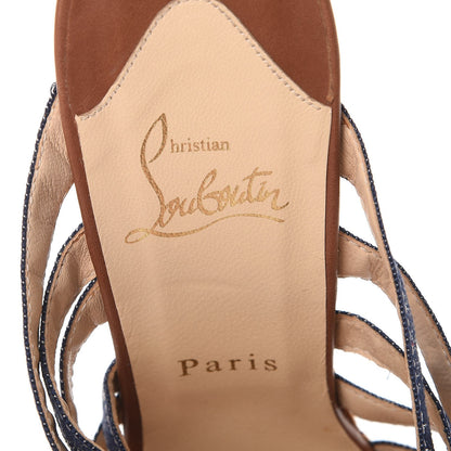Christian Louboutin Ribbon Corniche 140 Sandals 40 Denim 7 of 14