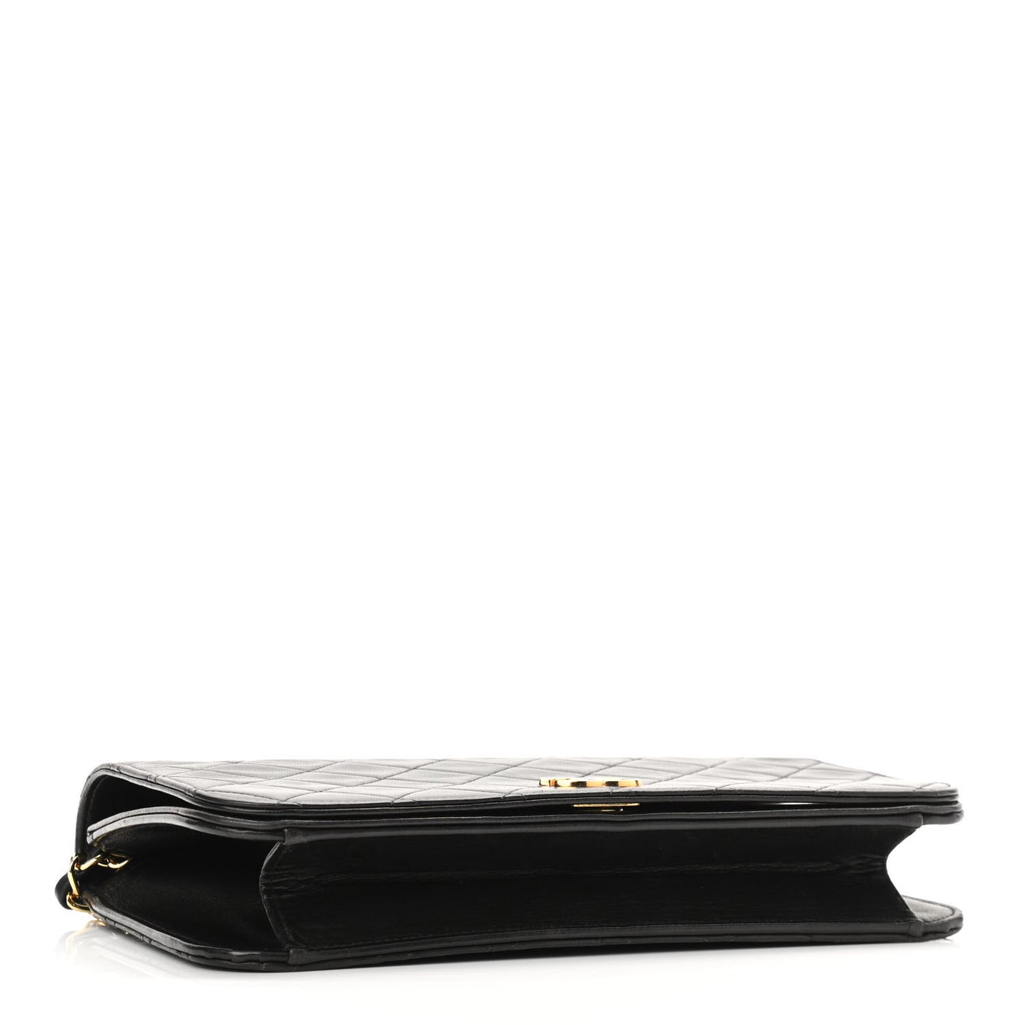 Lambskin Quilted Small Single Flap Black