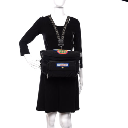 Gucci Nylon 80s Logo Patch Belt Bag Black 2 of 10