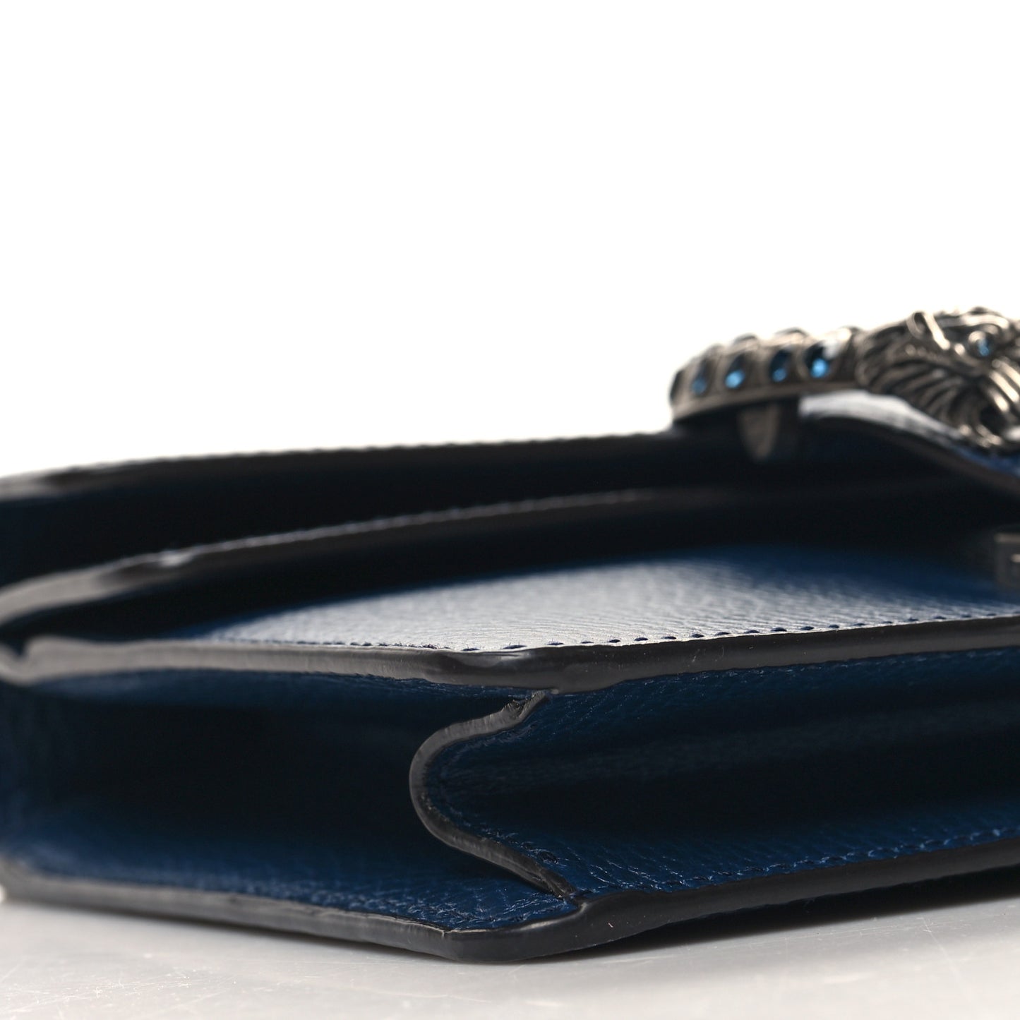 Dollar Calfskin Crystal Mini Dionysus Shoulder Bag Blue Agata Montana Sapphire