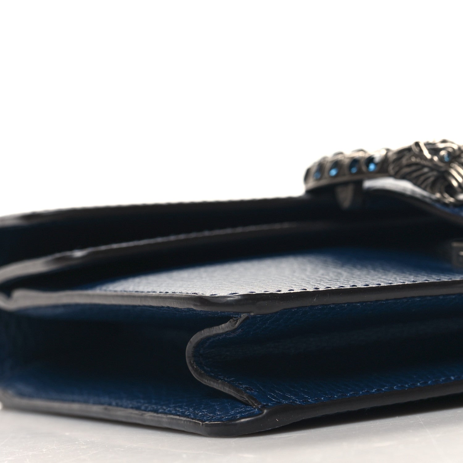 Gucci Dollar Calfskin Crystal Mini Dionysus Shoulder Bag Blue Agata Montana Sapphire 9 of 10