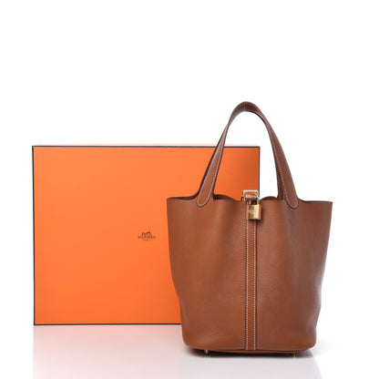 Hermes Barenia Faubourg Picotin Lock 22 MM Fauve 10 of 10