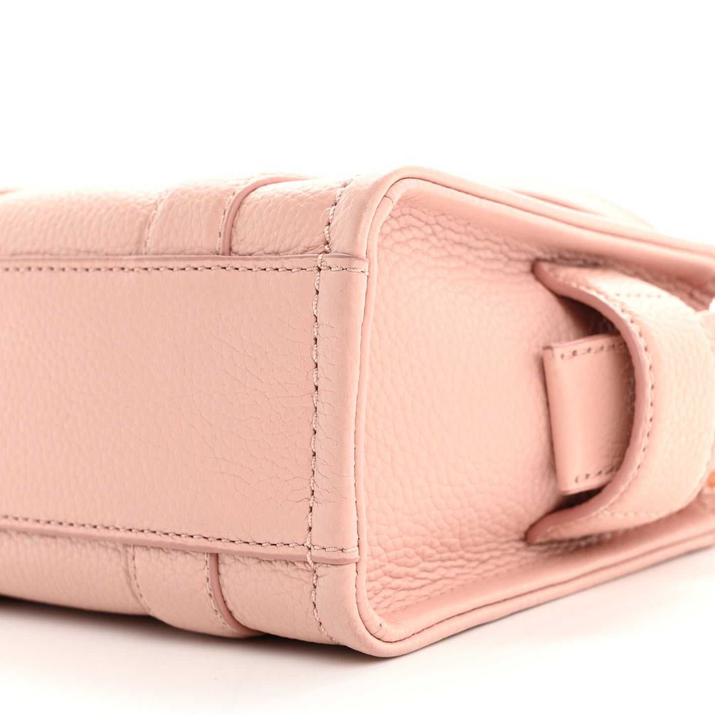 Grained Calfskin Micro The Tote Bag Rose