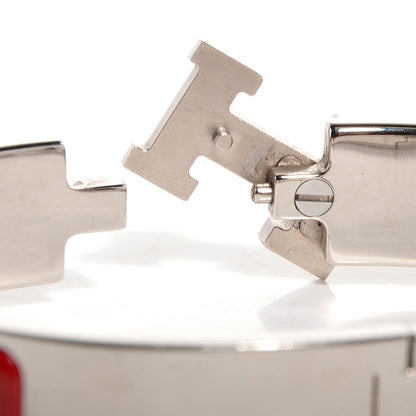 Hermes Enamel Clic Clac H Narrow Bracelet GM Rouge 4 of 6