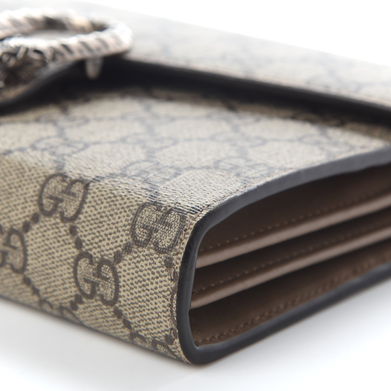 Gucci GG Supreme Monogram Mini Dionysus Chain Wallet Beige Taupe 6 of 10