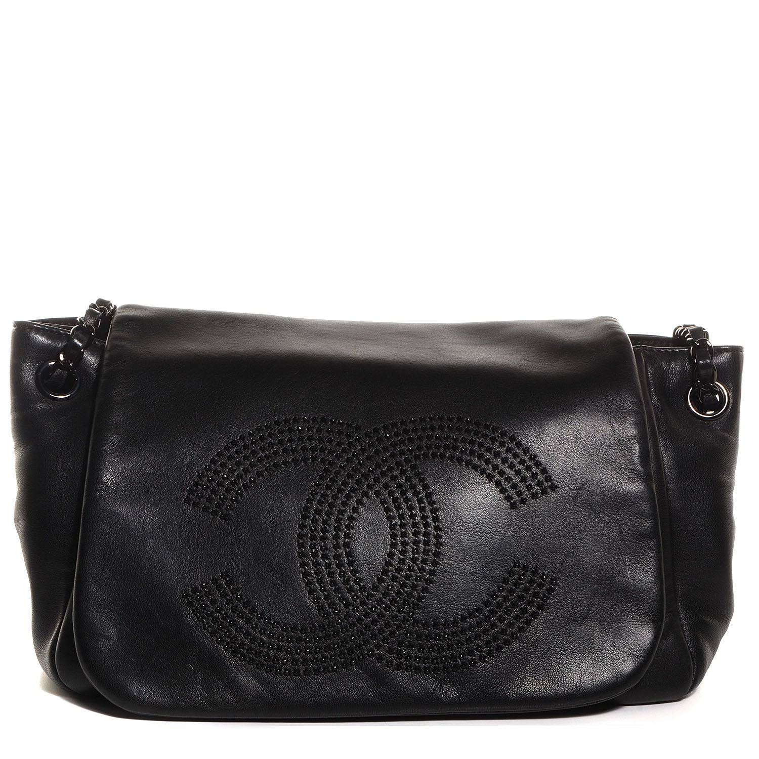 Chanel Lambskin Studded Accordion CC Flap Black 1 of 7