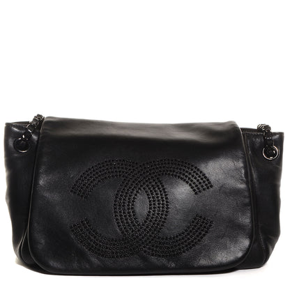 Chanel Lambskin Studded Accordion CC Flap Black 1 of 7