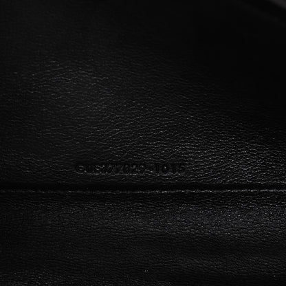 Saint Laurent Calfskin Crocodile Embossed Monogram Chain Wallet Nero Black 8 of 8