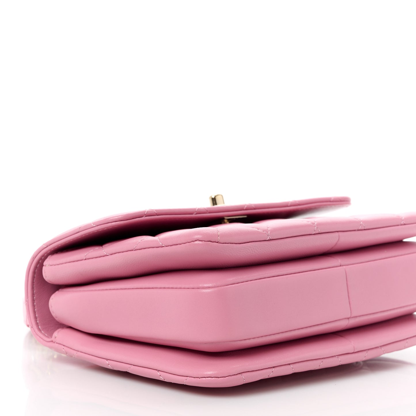 Lambskin Quilted Small Trendy CC Flap Dual Handle Bag Pink