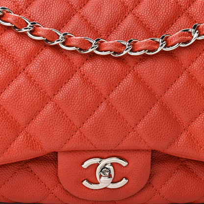 Chanel Caviar Quilted Jumbo Easy Flap Red 8 of 10
