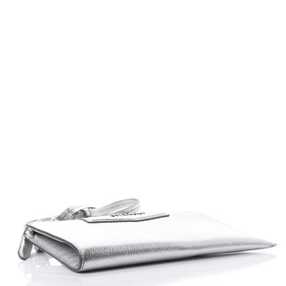 Givenchy Metallic Calfskin Iconic Pouch Crossbody Black Silver 3 of 4