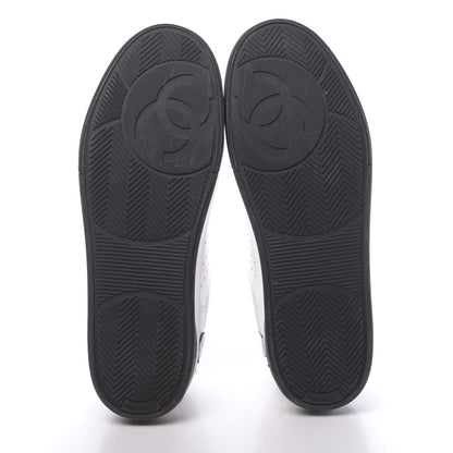 Chanel Calfskin Mens Logo Sneakers 43 Black White 6 of 11