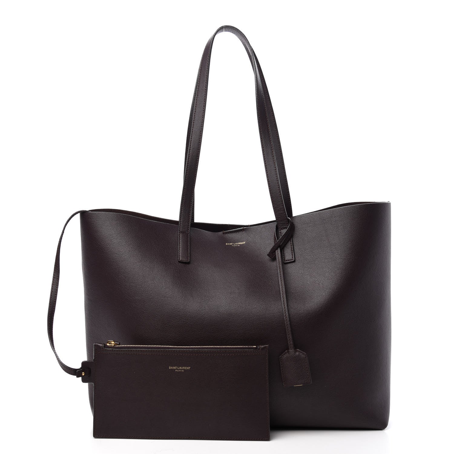 Saint Laurent Calfskin Large Shopping Tote Amaranto 3 of 13