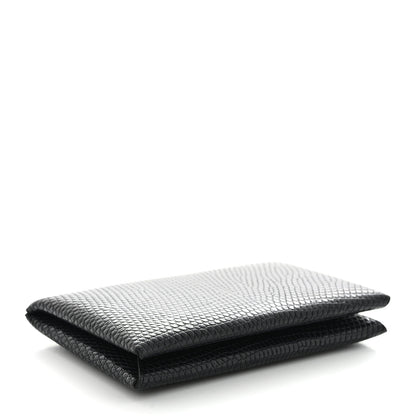 Hermes Lizard Calvi Card Case Black 4 of 7