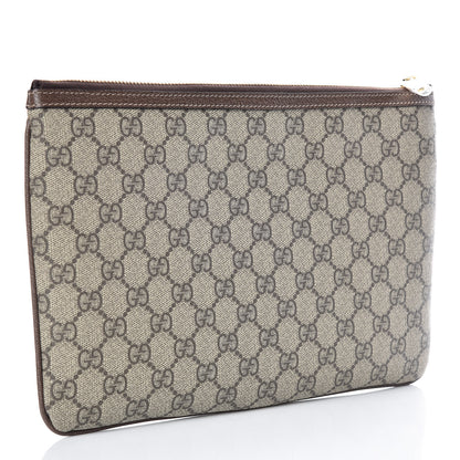 Gucci GG Supreme Monogram Large Ophidia Pouch Clutch Brown 3 of 10