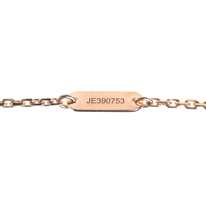 Van Cleef & Arpels 18K Rose Gold Diamond Pink Porcelain Vintage Alhambra Pendant Necklace 4 of 4