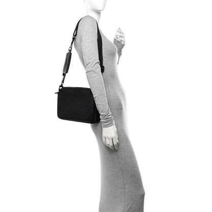 Louis Vuitton Calfskin Monogram Shadow Trio Messenger Black 2 of 10