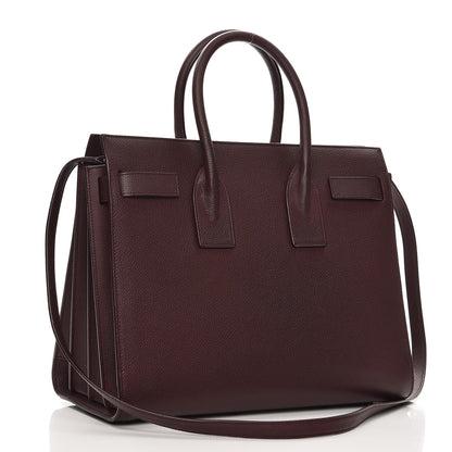 Saint Laurent Grained Calfskin Small Classic Sac De Jour Amaranto 4 of 11