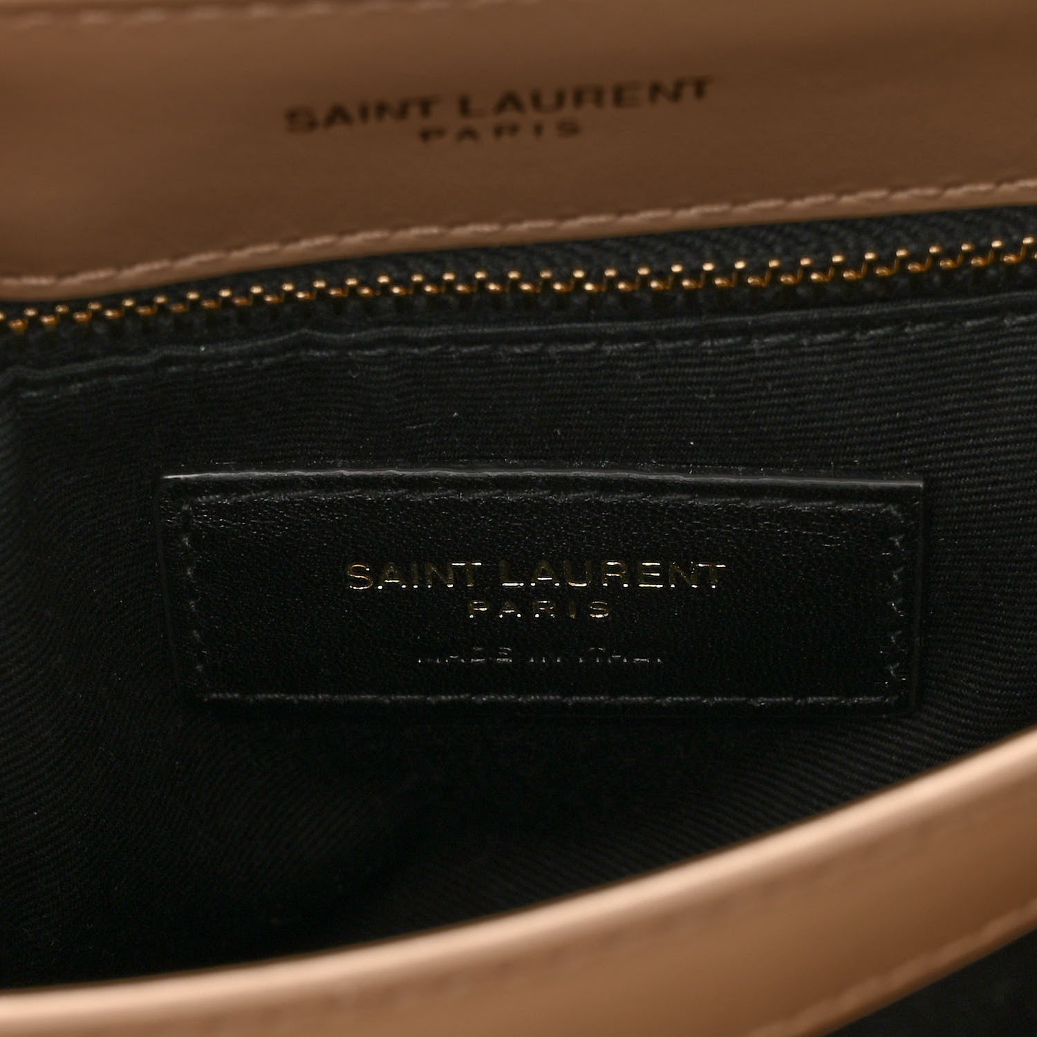 Saint Laurent Calfskin Y Quilted Monogram Toy Loulou Crossbody Bag Dark Beige 6 of 10