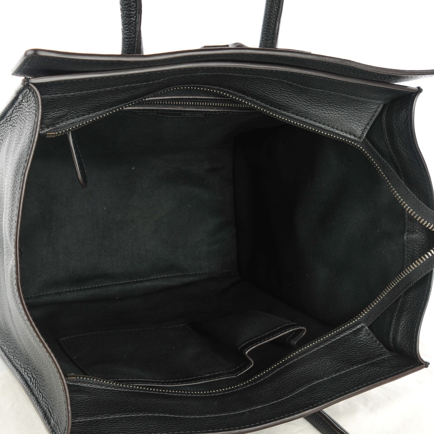 Celine Drummed Calfskin Mini Luggage Black 5 of 7