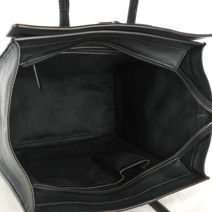 Celine Drummed Calfskin Mini Luggage Black 5 of 7