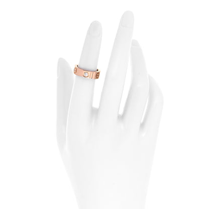 Cartier 18K Pink Gold 3 Diamond 5.5mm LOVE Ring 49 4.75 2 of 5