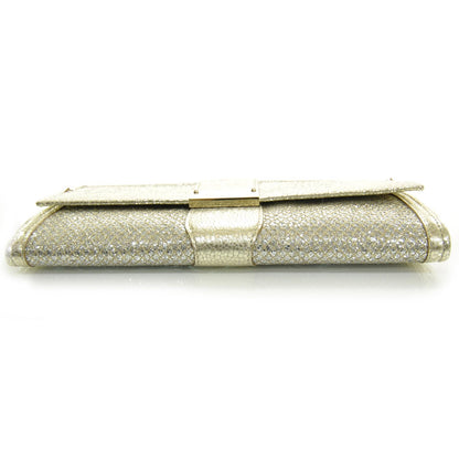Jimmy Choo Glitter Fabric Ubai Clutch Wallet Metallic 4 of 7