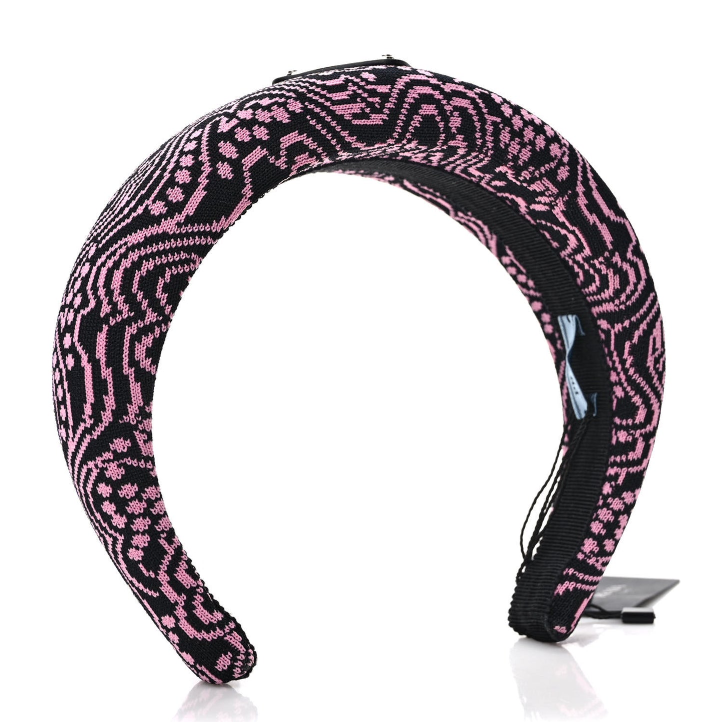 Maglia Jacquard Metal Triangle Logo Headband Black Rosa