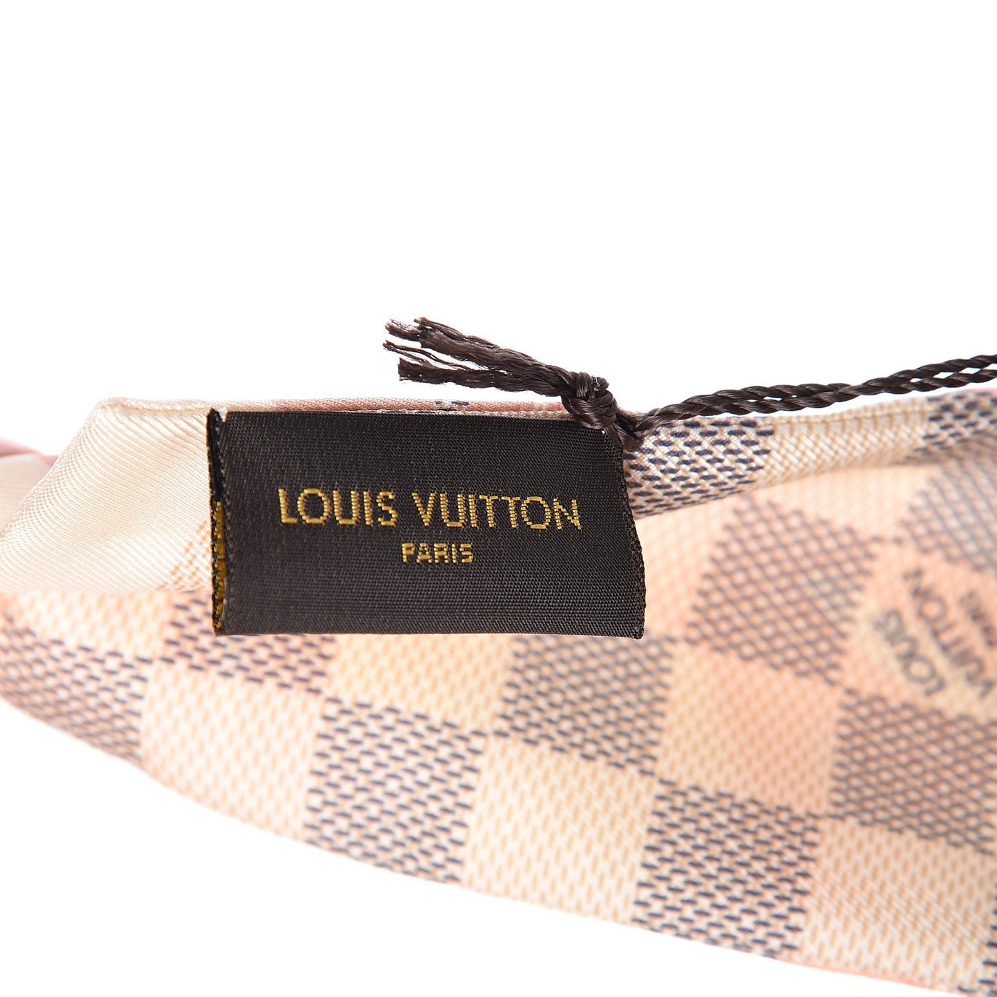 Silk Damier Azur Tahitienne Bandeau Rose Ballerine