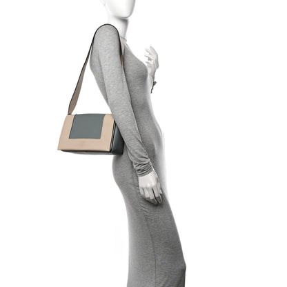 Celine Shiny Smooth Calfskin Medium Frame Shoulder Bag Grege Storm 2 of 15